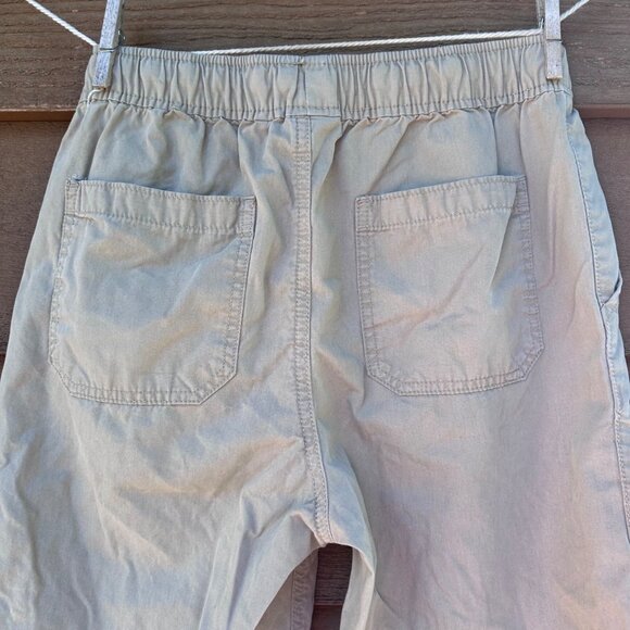 Boys Khaki Elastic Waist Twill Shorts With Drawstring & Pockets Size 16 - Picture 6 of 7